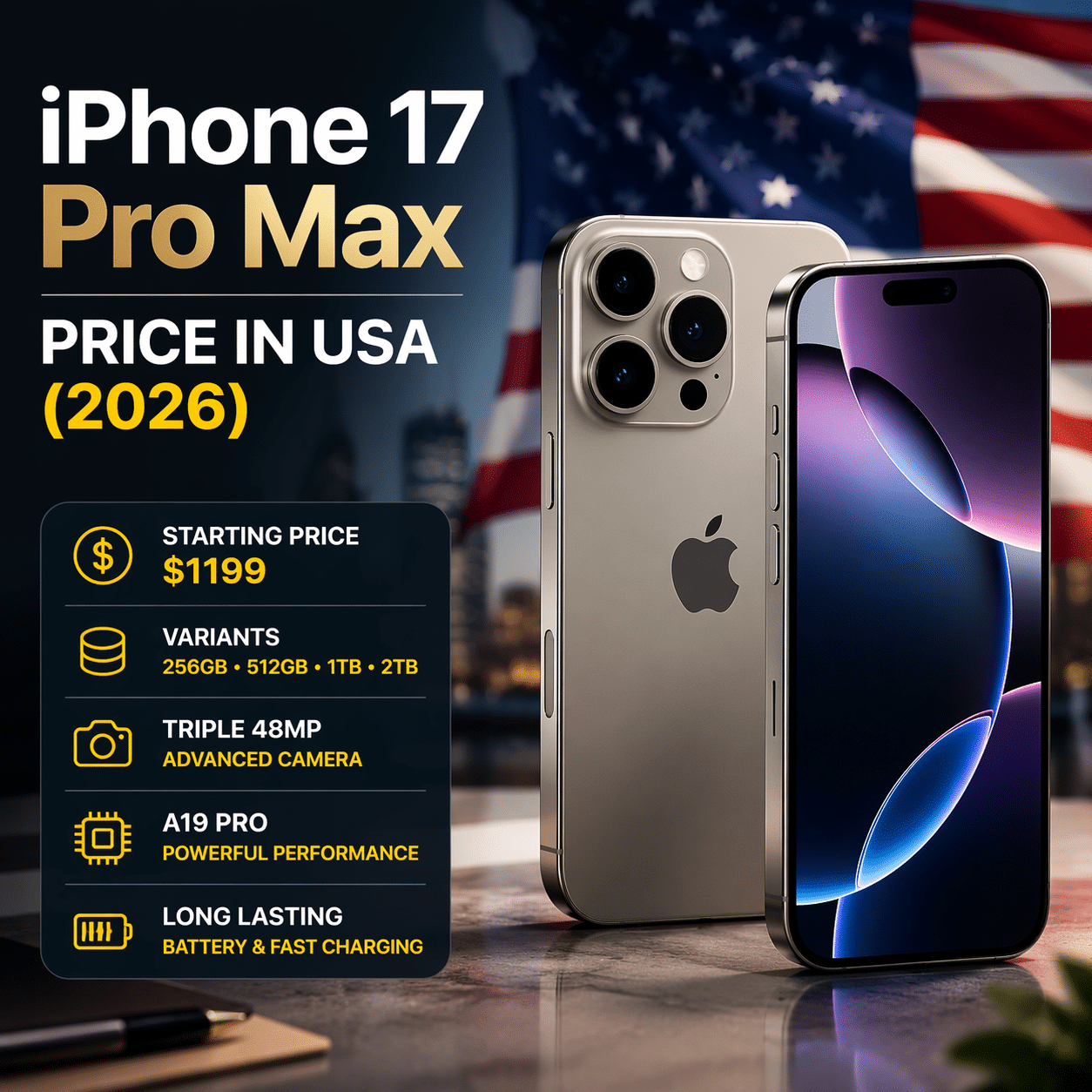 Phone 17 Pro Max Price in USA (2026) – Full Details and Variants