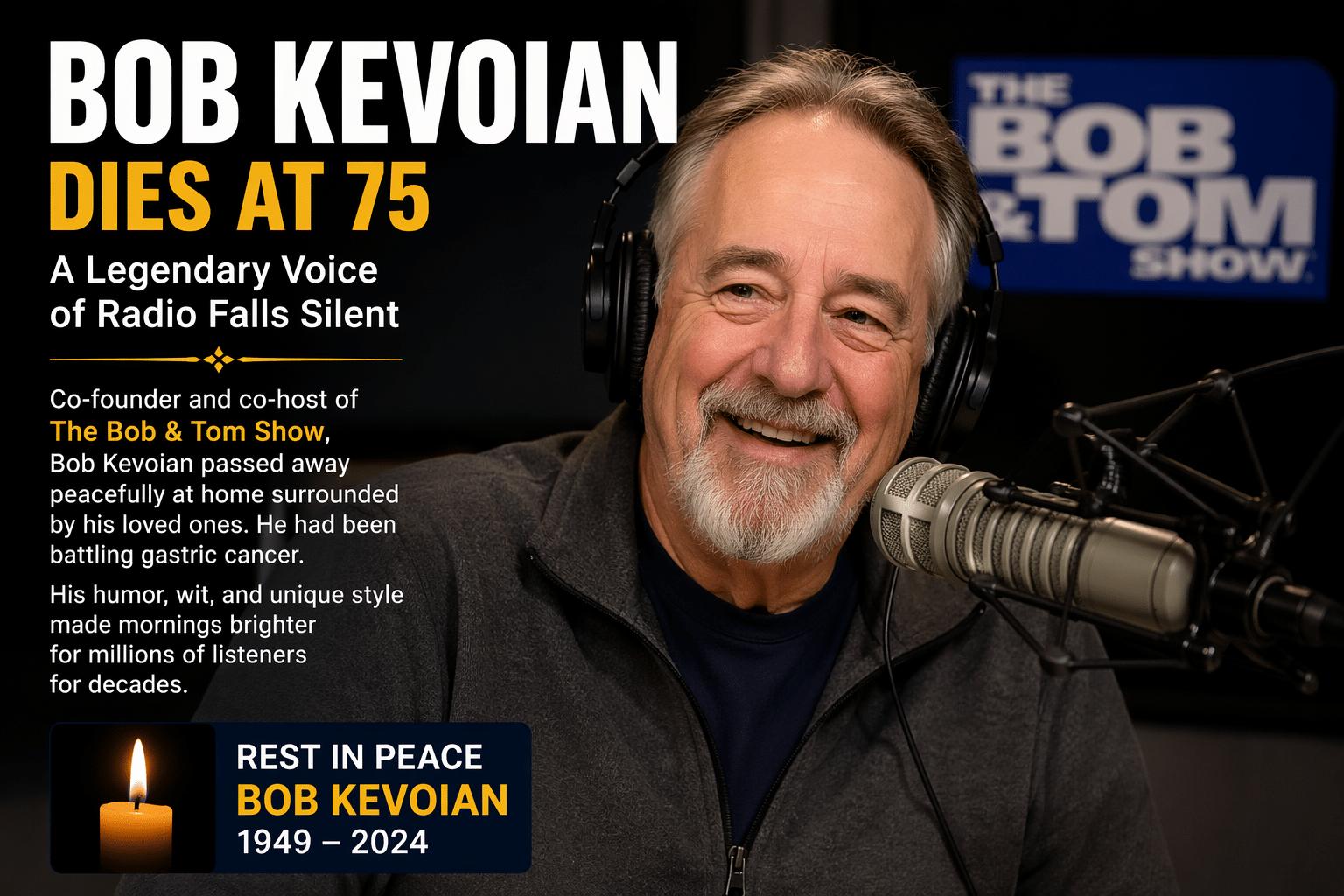 Bob Kevoian Dies at 75: A Legendary Voice of Radio Falls Silent