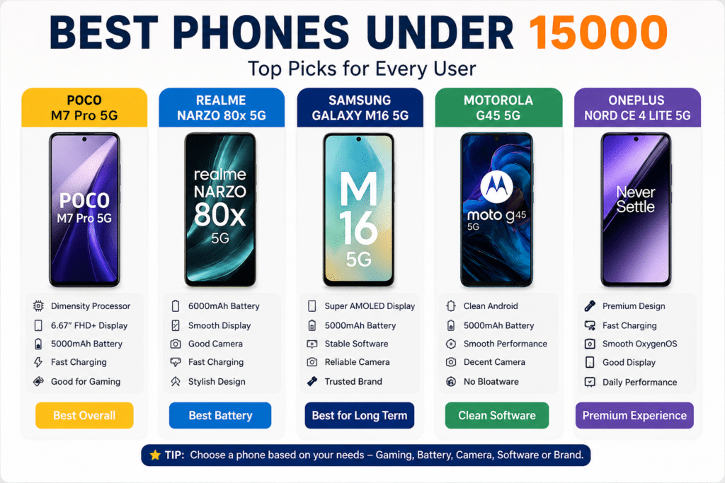 Which Is The Best Phone Under 15000